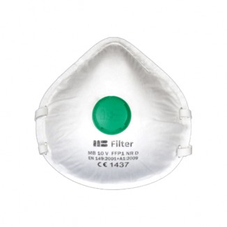 Φιλτρόμασκα με βαλβίδα εκπνοής FFP1 NR D