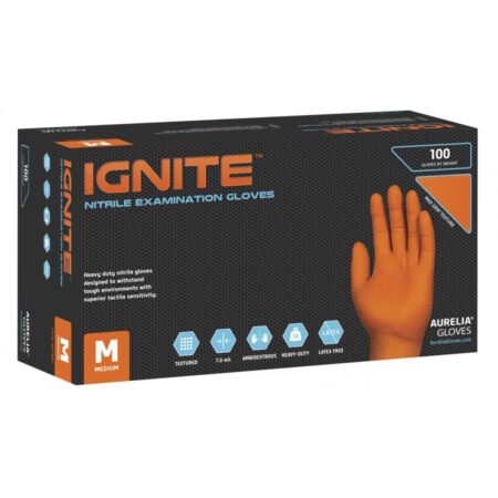 Γάντια νιτριλίου πορτοκαλί Aurelia Ignite